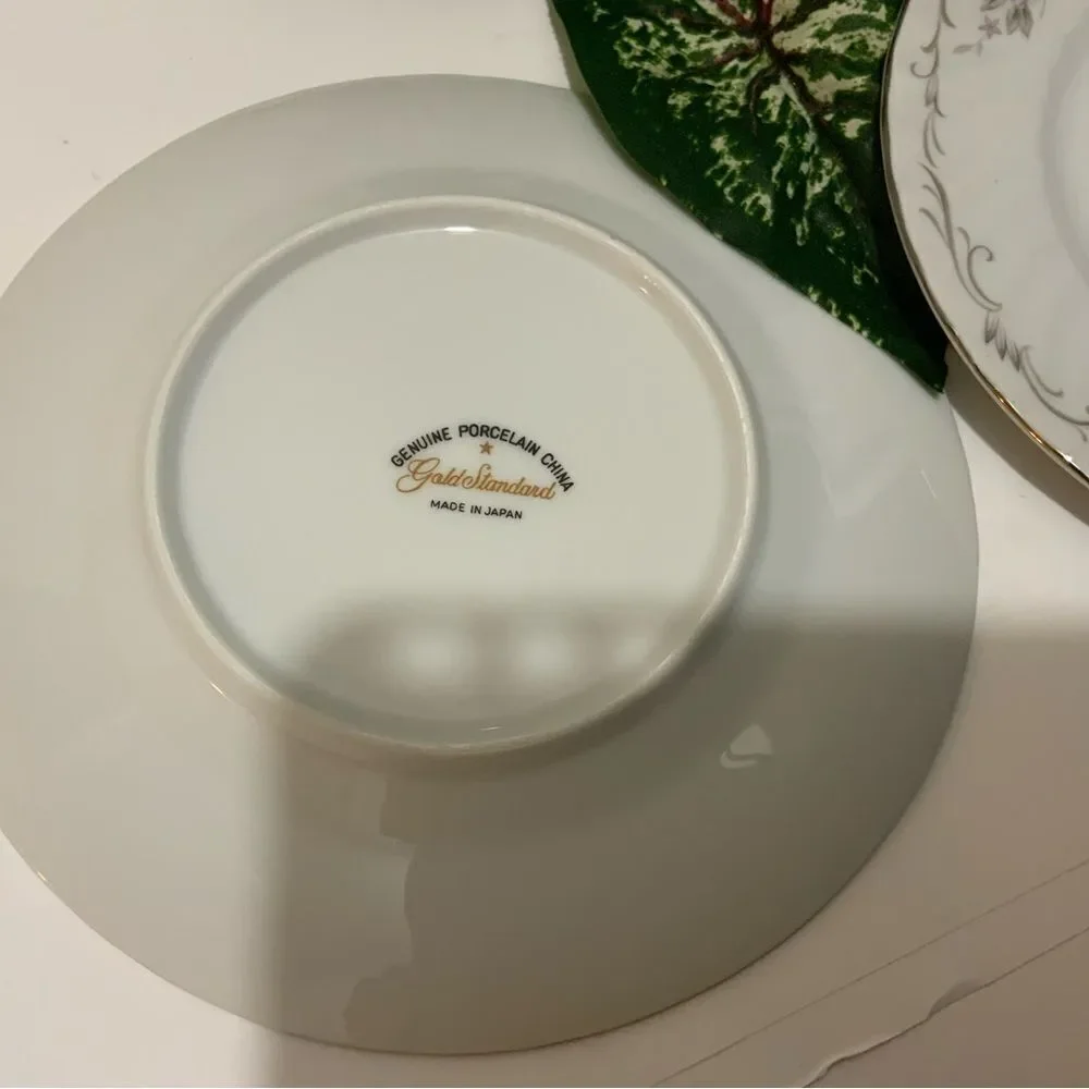 Genuine Porcelain China Gold Standard Made in Japan 2 Bread Dessert Plate 6 3/8